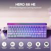 imageEPOMAKER Aula Hero 68 HE Wired Magnetic Gaming Keyboard 001mm Adjustable Actuation Rapid Hall Effect Switch 8kHz Polling 5Layer Sound Dampening RGB Box ampamp Backlight PurplePurple