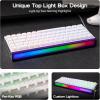 imageEPOMAKER Aula Hero 68 HE Wired Magnetic Gaming Keyboard 001mm Adjustable Actuation Rapid Hall Effect Switch 8kHz Polling 5Layer Sound Dampening RGB Box ampamp Backlight PurpleWhite Lighthouse