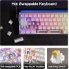 imageEPOMAKER Aula Hero 68 HE Wired Magnetic Gaming Keyboard 001mm Adjustable Actuation Rapid Hall Effect Switch 8kHz Polling 5Layer Sound Dampening RGB Box ampamp Backlight PurpleWhite Lighthouse