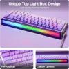 imageEPOMAKER Aula Hero 68 HE Wired Magnetic Gaming Keyboard 001mm Adjustable Actuation Rapid Hall Effect Switch 8kHz Polling 5Layer Sound Dampening RGB Box ampamp Backlight PurplePurple
