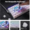 imageEPOMAKER Aula Hero 68 HE Wired Magnetic Gaming Keyboard 001mm Adjustable Actuation Rapid Hall Effect Switch 8kHz Polling 5Layer Sound Dampening RGB Box ampamp Backlight PurpleWhite