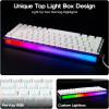 imageEPOMAKER Aula Hero 68 HE Wired Magnetic Gaming Keyboard 001mm Adjustable Actuation Rapid Hall Effect Switch 8kHz Polling 5Layer Sound Dampening RGB Box ampamp Backlight PurpleWhite Topographic