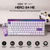 imageEPOMAKER Aula Hero84 HE Wired Hall Effect Keyboard with RGB Lightbox 001mm Adjustable Actuation 8KHz Polling 0125ms Latency Snap Key SOCD Magnetic Gaming Keyboard White TopographicWhitePurple