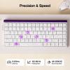 imageEPOMAKER Aula Hero84 HE Wired Hall Effect Keyboard with RGB Lightbox 001mm Adjustable Actuation 8KHz Polling 0125ms Latency Snap Key SOCD Magnetic Gaming Keyboard White TopographicWhite Topographic
