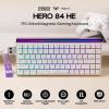 imageEPOMAKER Aula Hero84 HE Wired Hall Effect Keyboard with RGB Lightbox 001mm Adjustable Actuation 8KHz Polling 0125ms Latency Snap Key SOCD Magnetic Gaming Keyboard White TopographicWhite Topographic