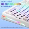 imageEPOMAKER Aura75 75 Mechanical Keyboard Kit Hot Swappable Custom Keyboard Kit 24GhzBluetooth 50USBC Wired Wireless Gaming DIY Kit with Silicone Pad RGB Backlight for WinMacGaming White