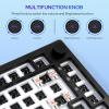 imageEPOMAKER Aura75 75 Mechanical Keyboard Kit Hot Swappable Custom Keyboard Kit 24GhzBluetooth 50USBC Wired Wireless Gaming DIY Kit with Silicone Pad RGB Backlight for WinMacGaming Black