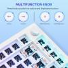 imageEPOMAKER Aura75 75 Mechanical Keyboard Kit Hot Swappable Custom Keyboard Kit 24GhzBluetooth 50USBC Wired Wireless Gaming DIY Kit with Silicone Pad RGB Backlight for WinMacGaming White
