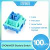 imageEPOMAKER Bluebird 47gf Linear Mechanical Keyboard Switches Set 100 Pieces 35gf Initial Force 5pin Factory Lubed Switch with POM Stem PC Nylon Housing 22mm Dual Spring for Gaming DIY Keyboard