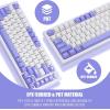 imageEPOMAKER Bunny 134 Keys Cherry Profile PBT Dye Sublimation Keycaps Set for Mechanical Gaming Keyboard Compatible with Cherry Gateron Kailh Otemu MX Structure