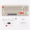 imageEPOMAKER CIDOO V87 VIA Programmable Mechanical Keyboard 81 Keys Gasket TriMode Bluetooth24GhzUSBC Wireless Gaming Keyboard with SouthFacing LED Rotary Knob Poron Foam for ESport Mac Win