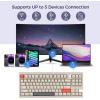 imageEPOMAKER CIDOO V87 VIA Programmable Mechanical Keyboard 81 Keys Gasket TriMode Bluetooth24GhzUSBC Wireless Gaming Keyboard with SouthFacing LED Rotary Knob Poron Foam for ESport Mac Win