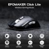 imageEPOMAKER Click Lite Wireless Gaming Mouse 800 to 12000 DPI Adjustable PAW3311 Sensor 500mAh 59g 24GBTUSBC Rechargeable Wireless Mouse with 5 Programmable Buttons for PCMacLinux WhiteBlack