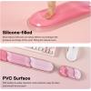 imageEPOMAKER CloudGel Wrist Rest for Keyboard and Mouse 2 Pieces Silicone Wrist Support AntiSlip Rubber Bottom Ergonomic Design Suitable for OfficeComputerLaptopGaming GreenPink