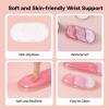 imageEPOMAKER CloudGel Wrist Rest for Keyboard and Mouse 2 Pieces Silicone Wrist Support AntiSlip Rubber Bottom Ergonomic Design Suitable for OfficeComputerLaptopGaming GreenPink