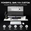 imageEPOMAKER G84 80 RGB Gaming Mechanical Keyboard 24GHz TypeCBT Wireless Keyboard QMKVIA Programmable HotSwappable NKRO with Shine Through PBT Keycaps for Gamers Black Clear SwitchWhite