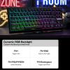 imageEPOMAKER G84 80 RGB Gaming Mechanical Keyboard 24GHz TypeCBT Wireless Keyboard QMKVIA Programmable HotSwappable NKRO with Shine Through PBT Keycaps for Gamers Black Clear SwitchBlack