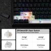 imageEPOMAKER G84 80 RGB Gaming Mechanical Keyboard 24GHz TypeCBT Wireless Keyboard QMKVIA Programmable HotSwappable NKRO with Shine Through PBT Keycaps for Gamers Black Clear SwitchBlack