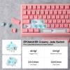 imageEPOMAKER G84 80 RGB Gaming Mechanical Keyboard 24GHz TypeCBT Wireless Keyboard QMKVIA Programmable HotSwappable NKRO with Shine Through PBT Keycaps for Gamers Black Clear SwitchPink