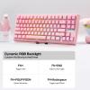 imageEPOMAKER G84 80 RGB Gaming Mechanical Keyboard 24GHz TypeCBT Wireless Keyboard QMKVIA Programmable HotSwappable NKRO with Shine Through PBT Keycaps for Gamers Black Clear SwitchPink