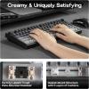 imageEPOMAKER Galaxy100 Lite QMKVIA Gaming Keyboard with 8000mAh Battery and Numpad 1800 Aluminum Mechanical Keyboard USBCBT24Ghz HotSwap Creamy Sound Black Marble White SwitchBlack