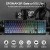 imageEPOMAKER Galaxy100 Lite QMKVIA Gaming Keyboard with 8000mAh Battery and Numpad 1800 Aluminum Mechanical Keyboard USBCBT24Ghz HotSwap Creamy Sound Black Marble White SwitchBlack