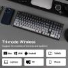 imageEPOMAKER Galaxy100 Lite QMKVIA Gaming Keyboard with 8000mAh Battery and Numpad 1800 Aluminum Mechanical Keyboard USBCBT24Ghz HotSwap Creamy Sound Black Marble White SwitchBlack