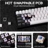 imageEPOMAKER Galaxy65 Wireless QMKVIA Mechanical Keyboard BallCatch Anodized Aluminum Custom Keyboard PreLubed HotSwappable Switch RGB Backlit Rotary Knob 24GhzBTTypeC Black