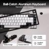 imageEPOMAKER Galaxy65 Wireless QMKVIA Mechanical Keyboard BallCatch Anodized Aluminum Custom Keyboard PreLubed HotSwappable Switch RGB Backlit Rotary Knob 24GhzBTTypeC Black