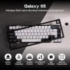 imageEPOMAKER Galaxy65 Wireless QMKVIA Mechanical Keyboard BallCatch Anodized Aluminum Custom Keyboard PreLubed HotSwappable Switch RGB Backlit Rotary Knob 24GhzBTTypeC Black
