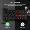 imageEPOMAKER Glintrix PBT Shine Through Keycaps Arris ampamp Keys Backlit Double Shot Cherry Profile 607596Full Size Custom Keyboard Keycaps Set for Mechanical Gaming Keyboard WhiteBlack