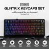 imageEPOMAKER Glintrix PBT Shine Through Keycaps Arris ampamp Keys Backlit Double Shot Cherry Profile 607596Full Size Custom Keyboard Keycaps Set for Mechanical Gaming Keyboard WhiteBlack