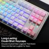 imageEPOMAKER Glintrix PBT Shine Through Keycaps Arris ampamp Keys Backlit Double Shot Cherry Profile 607596Full Size Custom Keyboard Keycaps Set for Mechanical Gaming Keyboard WhiteWhite
