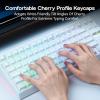 imageEPOMAKER Glintrix PBT Shine Through Keycaps Arris ampamp Keys Backlit Double Shot Cherry Profile 607596Full Size Custom Keyboard Keycaps Set for Mechanical Gaming Keyboard WhiteWhite