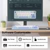 imageEPOMAKER HE65 MEC Wireless Mechanical Keyboard with Screen and Knob 2ms Latency RGB Backlight Gasket Mount Hot Swappable NKey Rollover BlueWhiteBlueWhite