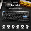 imageEPOMAKER Luma84 Low Profile Aluminum Mechanical Keyboard QMKVIA Programmable TriMode Wireless WinMACLinux Compatible RGB Backlight WhiteampampPurple Gateron LowProfile Red SwitchBlackBlue