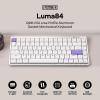 imageEPOMAKER Luma84 Low Profile Aluminum Mechanical Keyboard QMKVIA Programmable TriMode Wireless WinMACLinux Compatible RGB Backlight WhiteampampPurple Gateron LowProfile Red SwitchWhitePurple