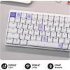 imageEPOMAKER Luma84 Low Profile Aluminum Mechanical Keyboard QMKVIA Programmable TriMode Wireless WinMACLinux Compatible RGB Backlight WhiteampampPurple Gateron LowProfile Red SwitchWhitePurple