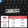 imageEPOMAKER Luma84 Low Profile Aluminum Mechanical Keyboard QMKVIA Programmable TriMode Wireless WinMACLinux Compatible RGB Backlight WhiteampampPurple Gateron LowProfile Red SwitchBlackBlue