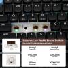 imageEPOMAKER Luma84 Low Profile Aluminum Mechanical Keyboard QMKVIA Programmable TriMode Wireless WinMACLinux Compatible RGB Backlight WhiteampampPurple Gateron LowProfile Red SwitchBlackBlue