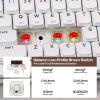 imageEPOMAKER Luma84 Low Profile Aluminum Mechanical Keyboard QMKVIA Programmable TriMode Wireless WinMACLinux Compatible RGB Backlight WhiteampampPurple Gateron LowProfile Red SwitchWhitePurple