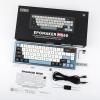 imageEPOMAKER MS68 Wireless Gaming Keyboard with 085 Screen CNC Aluminum Alloy Mechanical Keyboard Bluetooth 5024ghzWired Hot Swappable Blue Flamingo Switch