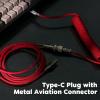 imageEPOMAKER Mix 18m Coiled Keyboard Cable USB C to USB A TPU Cable for Mechanical Gaming Keyboard with Detachable Metal Aviator for Custom Keyboard WhiteRed