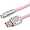 imageEPOMAKER Mix 18m Coiled Keyboard Cable USB C to USB A TPU Cable for Mechanical Gaming Keyboard with Detachable Metal Aviator for Custom Keyboard WhitePuff Pink