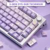 imageEPOMAKER Moonlit Bunny 138 Keycaps Set FiveSide Dye Sublimation MDA Profile Gradient Keys for Mechanical Gaming Keyboard