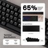 imageEPOMAKER P65 QMKVIA Wireless Aluminum Gaming Keyboard GasketMount Bluetooth24GhzUSBA to C Hot Swappable NKey Rollover for MacPCPSXbox Khaki Wisteria Linear SwitchBlack