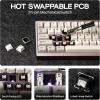 imageEPOMAKER P65 QMKVIA Wireless Aluminum Gaming Keyboard GasketMount Bluetooth24GhzUSBA to C Hot Swappable NKey Rollover for MacPCPSXbox Khaki Wisteria Linear SwitchKhaki