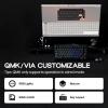 imageEPOMAKER QK81 75 Wireless Mechanical Gaming Keyboard QMKVIA Programmable and HotSwappable 81 Keys with Metal Knob 24GhzBTUSB Creamy GasketMount RGB Backlight Black Wisteria SwitchBlack