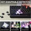 imageEPOMAKER QK81 75 Wireless Mechanical Gaming Keyboard QMKVIA Programmable and HotSwappable 81 Keys with Metal Knob 24GhzBTUSB Creamy GasketMount RGB Backlight Black Wisteria SwitchBlack