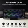 imageEPOMAKER QK81 75 Wireless Mechanical Gaming Keyboard QMKVIA Programmable and HotSwappable 81 Keys with Metal Knob 24GhzBTUSB Creamy GasketMount RGB Backlight Black Wisteria SwitchBlack